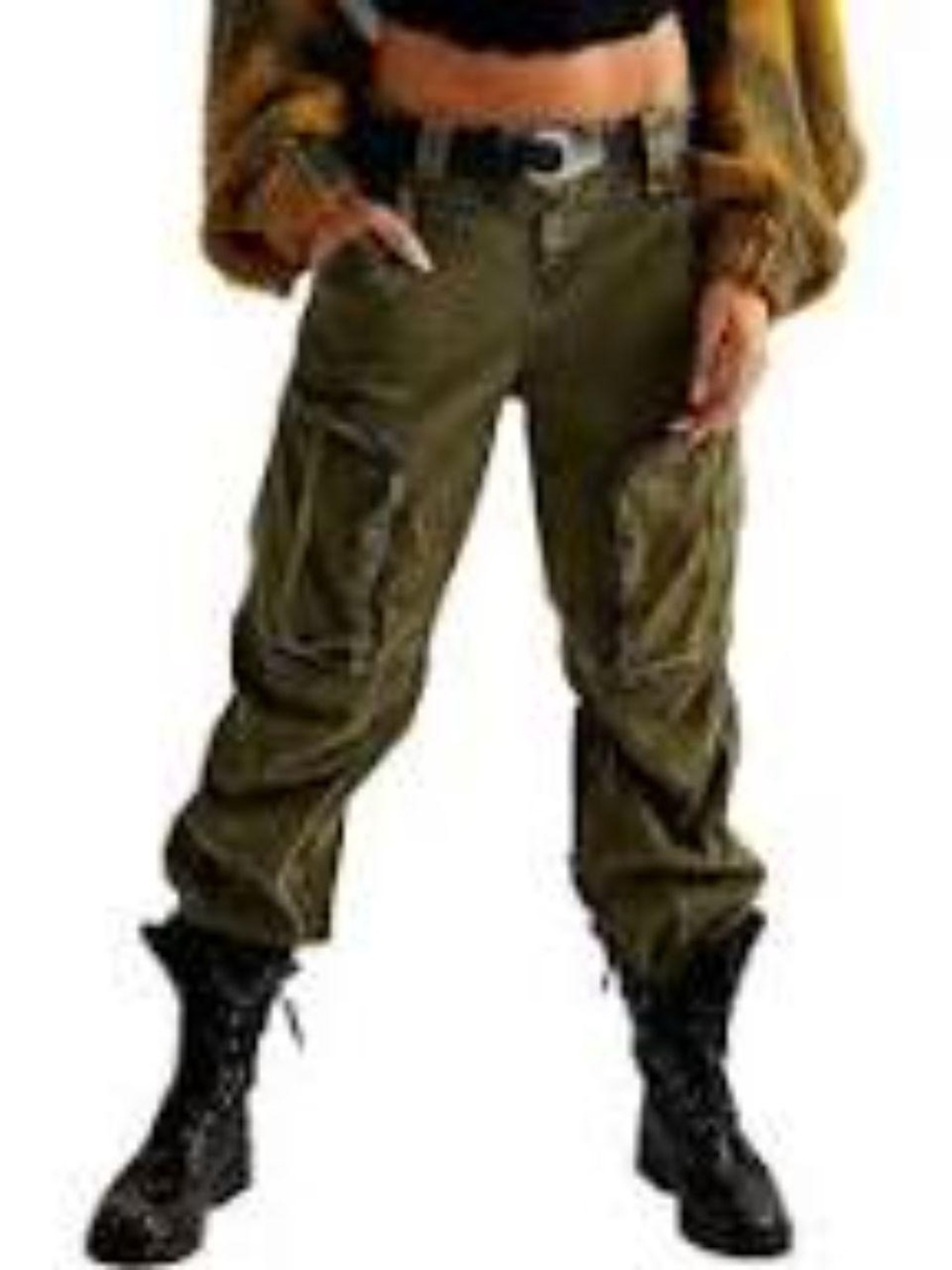 Free People Olive Utility Cargo Joggers